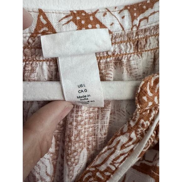 Desmond & Dempsey X H&m Women’s Landscape Kaftan Midi Dress Size Large - Picture 12 of 13